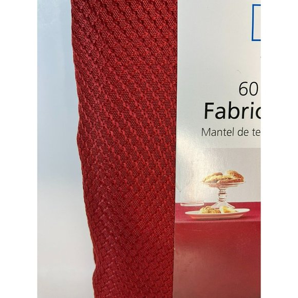 Mainstays Fabric Tablecloth 60 in x 102 in Rectangle in Red Sedona - Picture 3 of 3